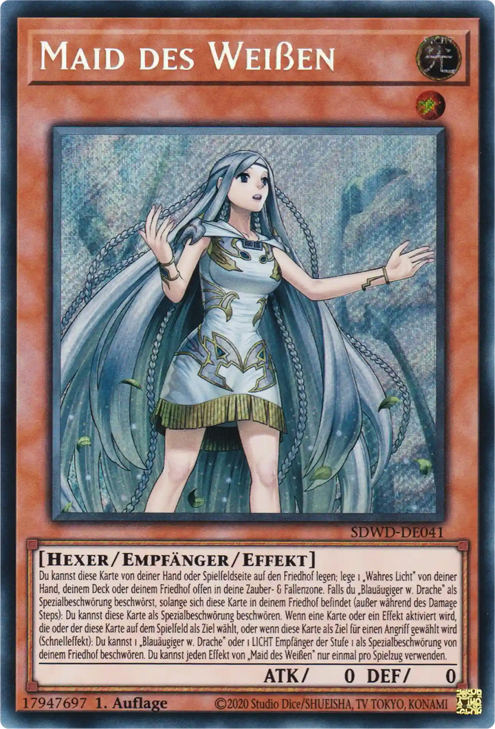 Maid des Weißen Yu-Gi-Oh! Karte SDWD-DE041 Secret Rare