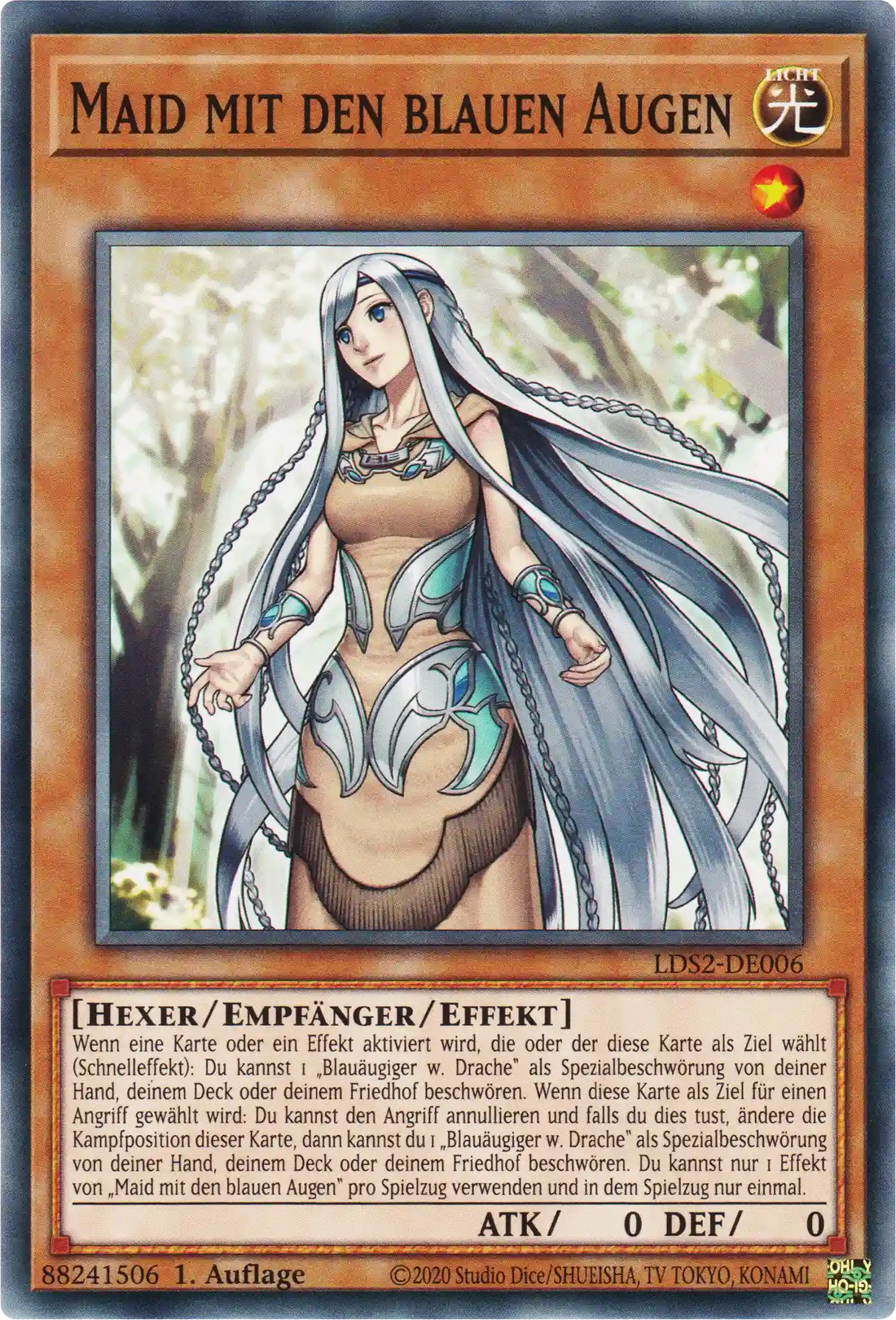 Maid mit den blauen Augen Yu-Gi-Oh! Karte LDS2-DE006 Common