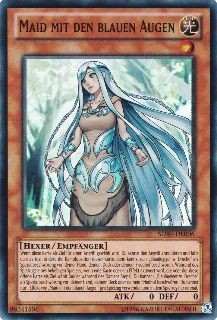 Maid mit den blauen Augen Yu-Gi-Oh! Karte SDBE-DE006 Super Rare