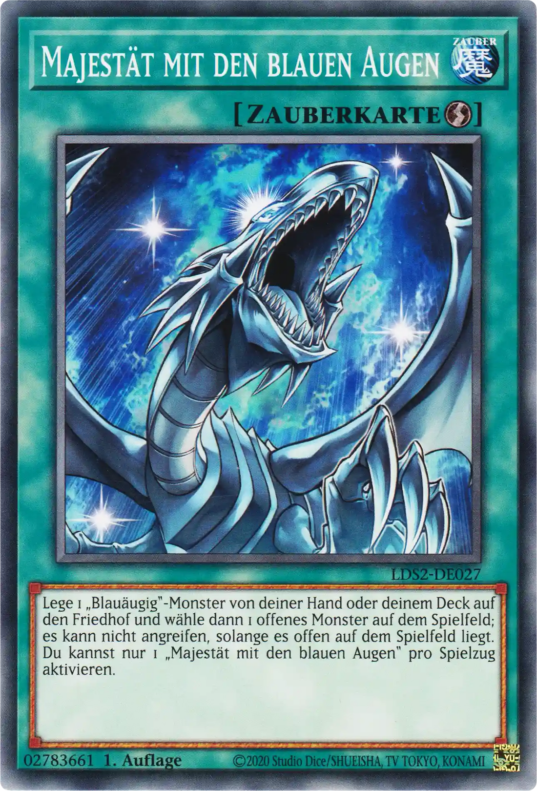 Majestät mit den blauen Augen Yu-Gi-Oh! Karte LDS2-DE027 Common