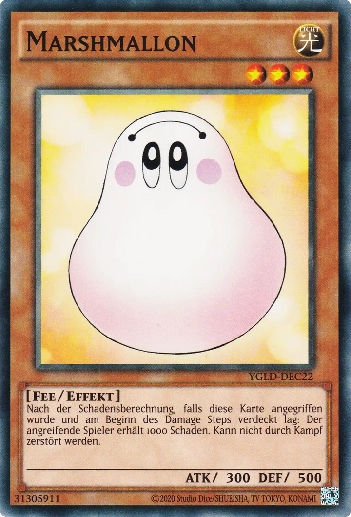 Marshmallon Yu-Gi-Oh! Karte YGLD-DEC22 Common