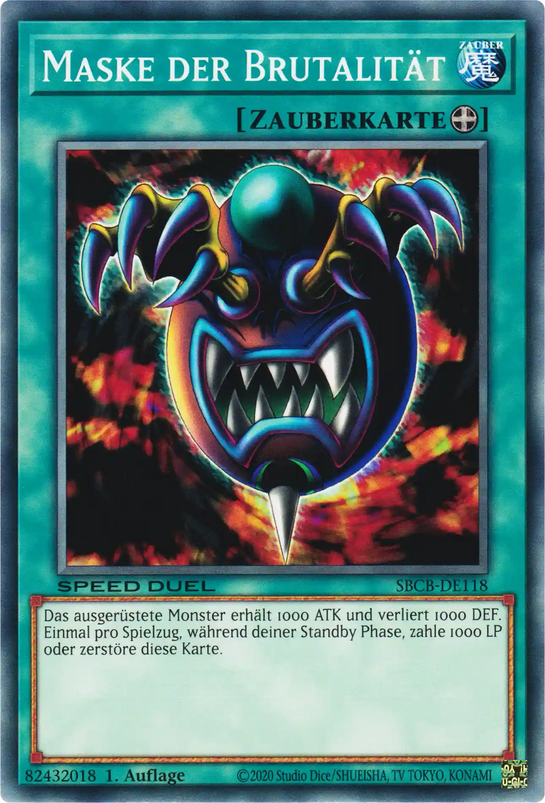 Maske der Brutalität Yu-Gi-Oh! Karte SBCB-DE118 Common