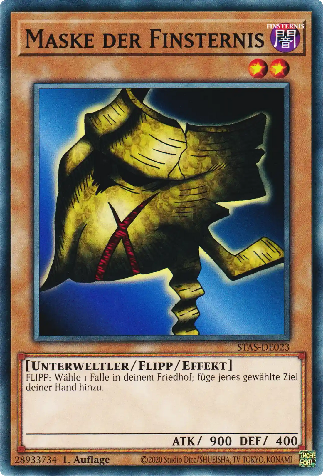 Maske der Finsternis Yu-Gi-Oh! Karte STAS-DE023 Common