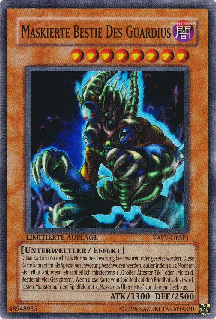 Maskierte Bestie Des Guardius Yu-Gi-Oh! Karte TAEV-DESE1 Super Rare
