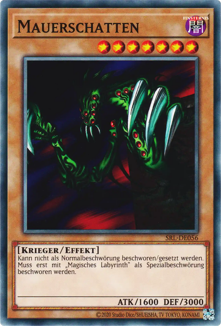 Mauerschatten Yu-Gi-Oh! Karte SRL-DE056 Common