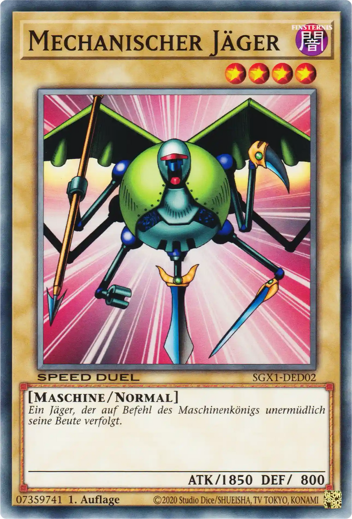 Mechanischer Jäger Yu-Gi-Oh! Karte SGX1-DED02 Common