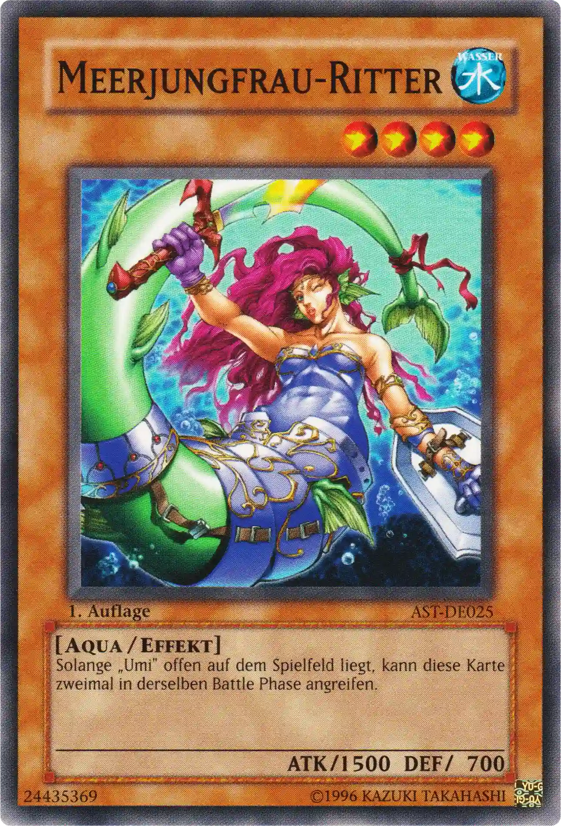 Meerjungfrau-Ritter Yu-Gi-Oh! Karte AST-DE025 Common