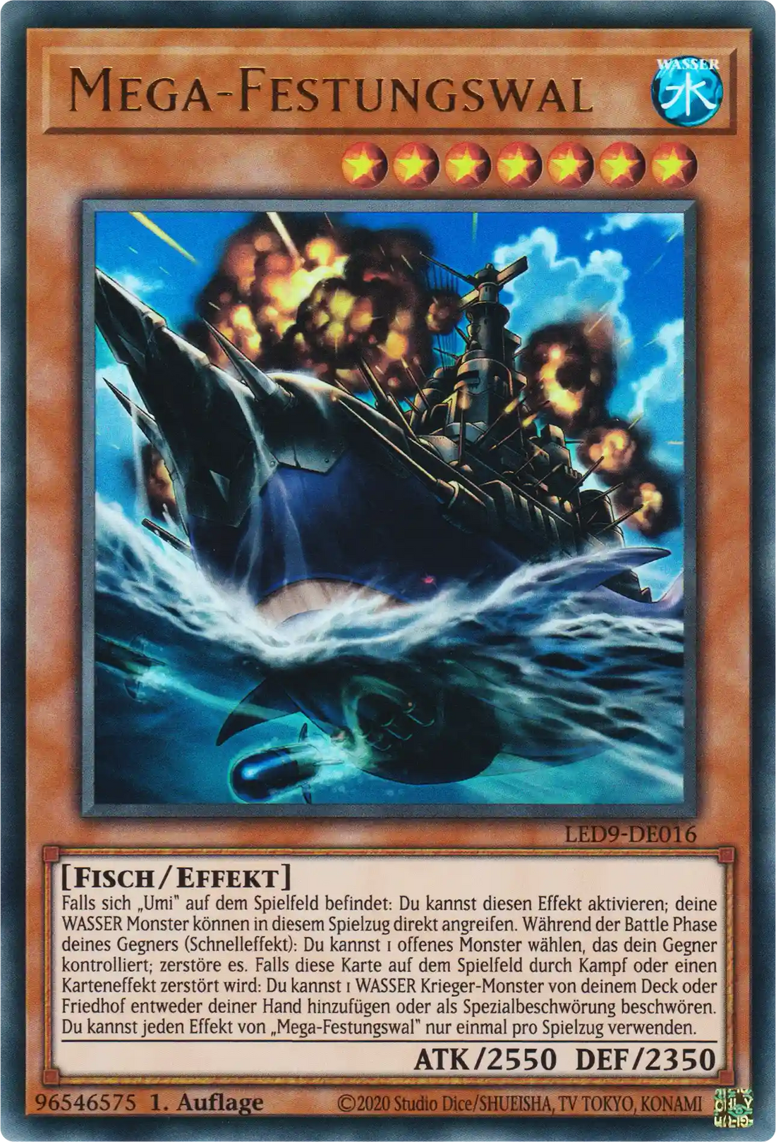 Mega-Festungswal Yu-Gi-Oh! Karte LED9-DE016 Ultra Rare