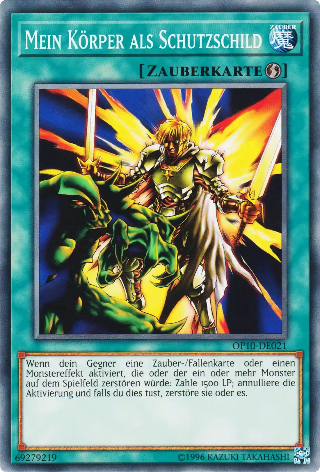 Mein Körper als Schutzschild Yu-Gi-Oh! Karte OP10-DE021 Common