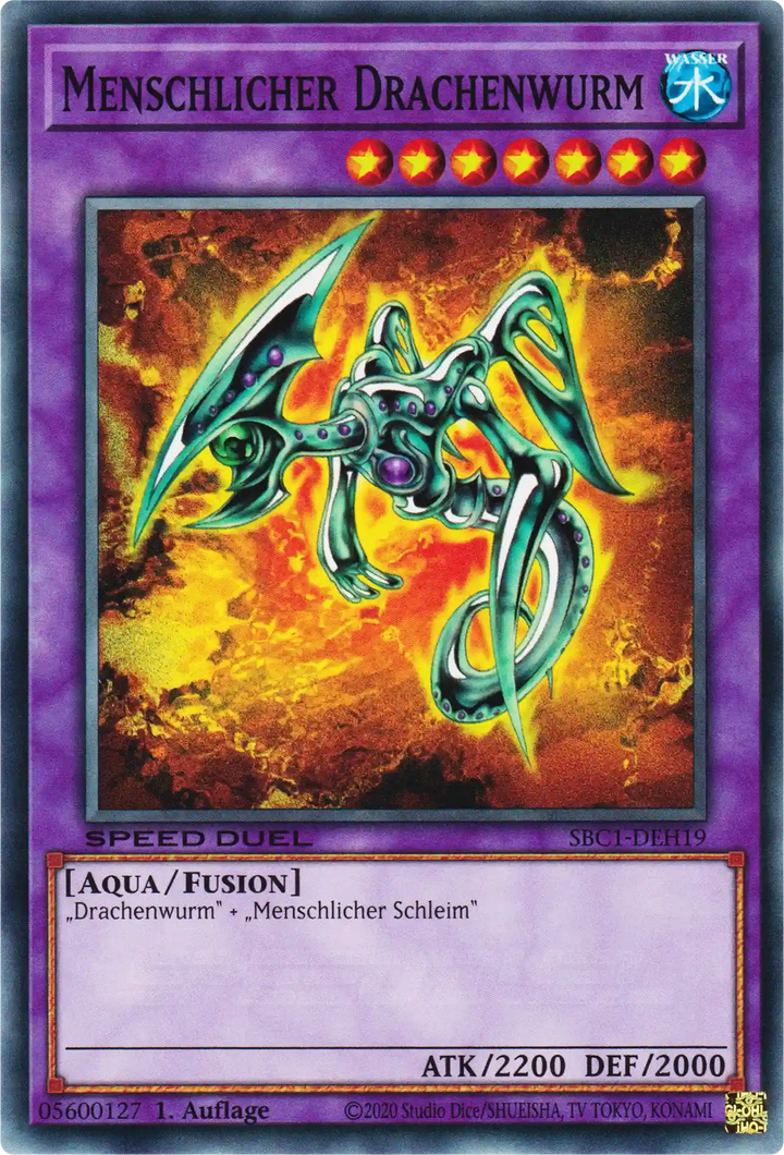Menschlicher Drachenwurm Yu-Gi-Oh! Karte SBC1-DEH19 Common