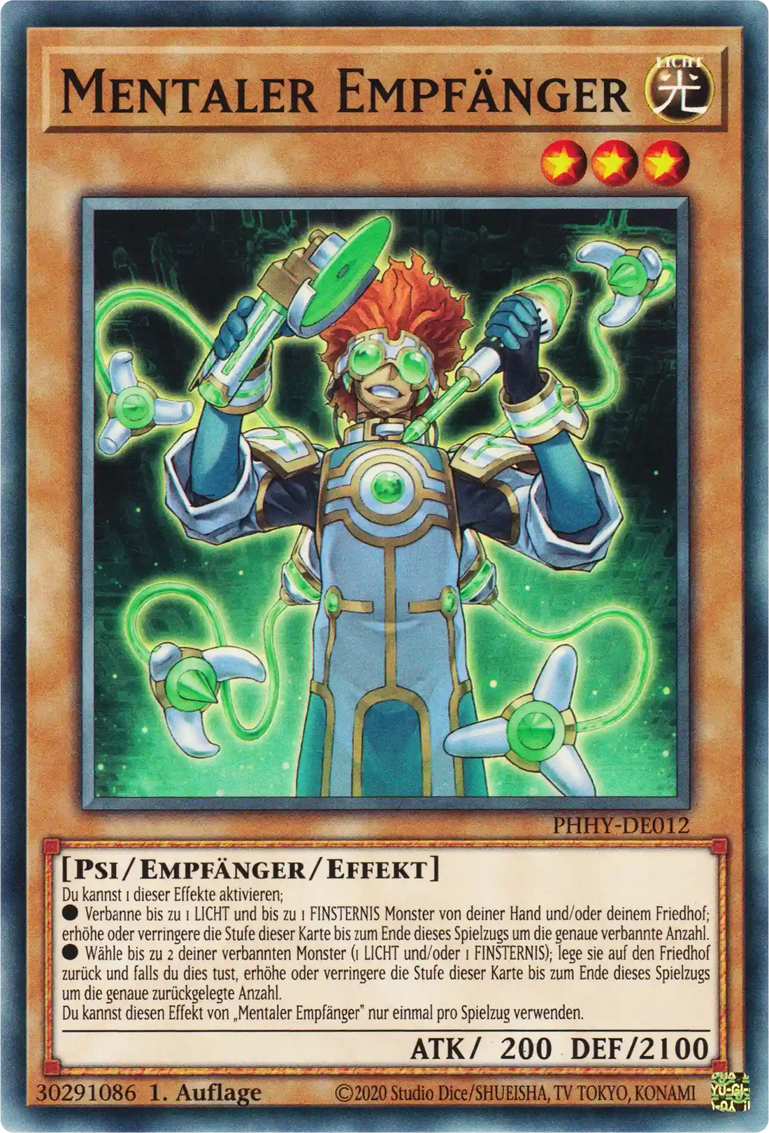 Mentaler Empfänger Yu-Gi-Oh! Karte PHHY-DE012 Common