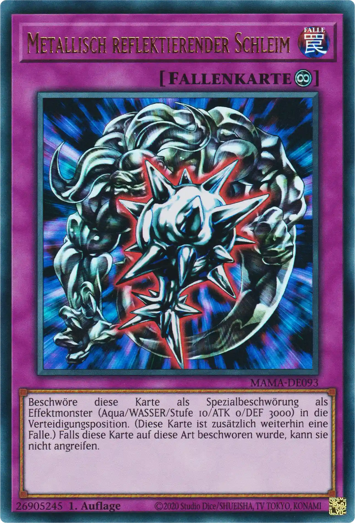 Metallisch reflektierender Schleim Yu-Gi-Oh! Karte MAMA-DE093 Ultra Rare