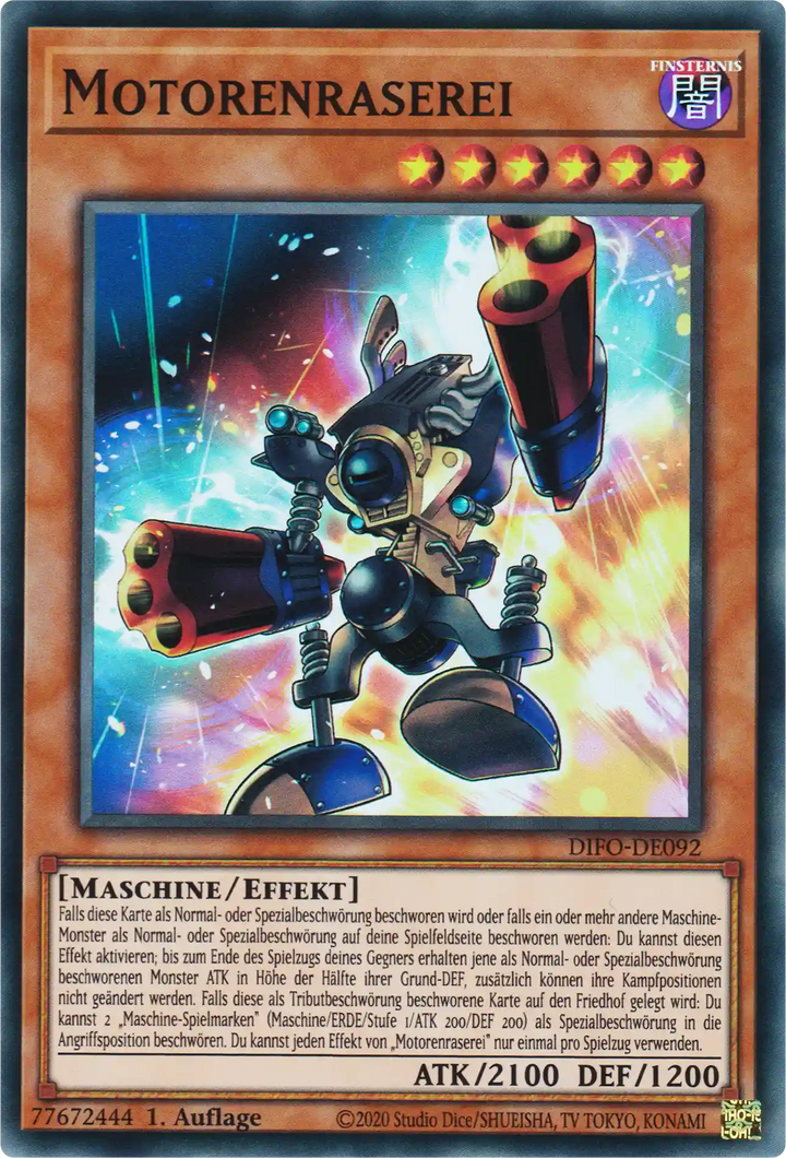 Motorenraserei Yu-Gi-Oh! Karte DIFO-DE092 Super Rare
