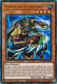 Mudora das Schwertorakel Yu-Gi-Oh! Karte MAMA-DE026 Ultra Rare