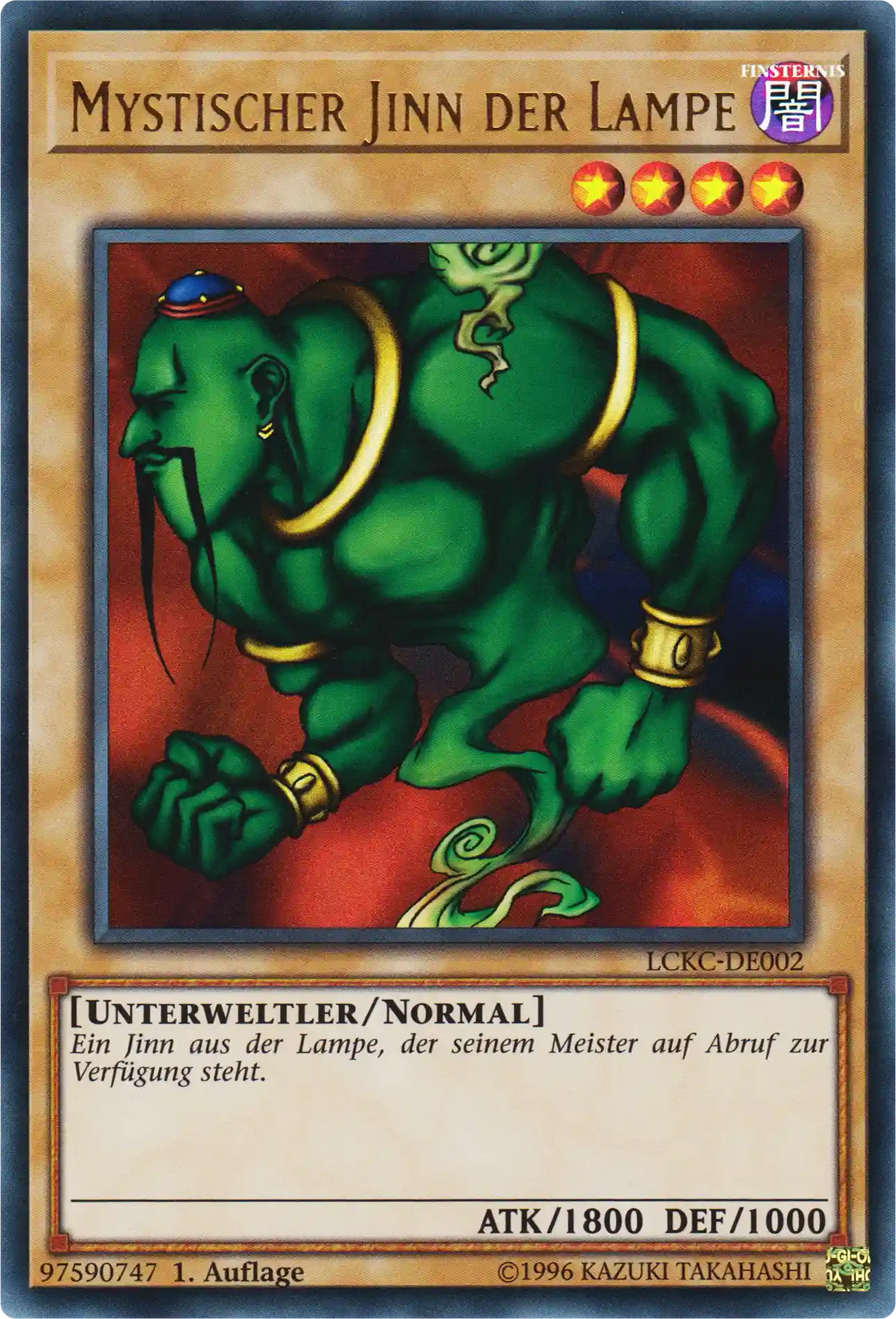 Mystischer Jinn der Lampe Yu-Gi-Oh! Karte LCKC-DE002 Ultra Rare