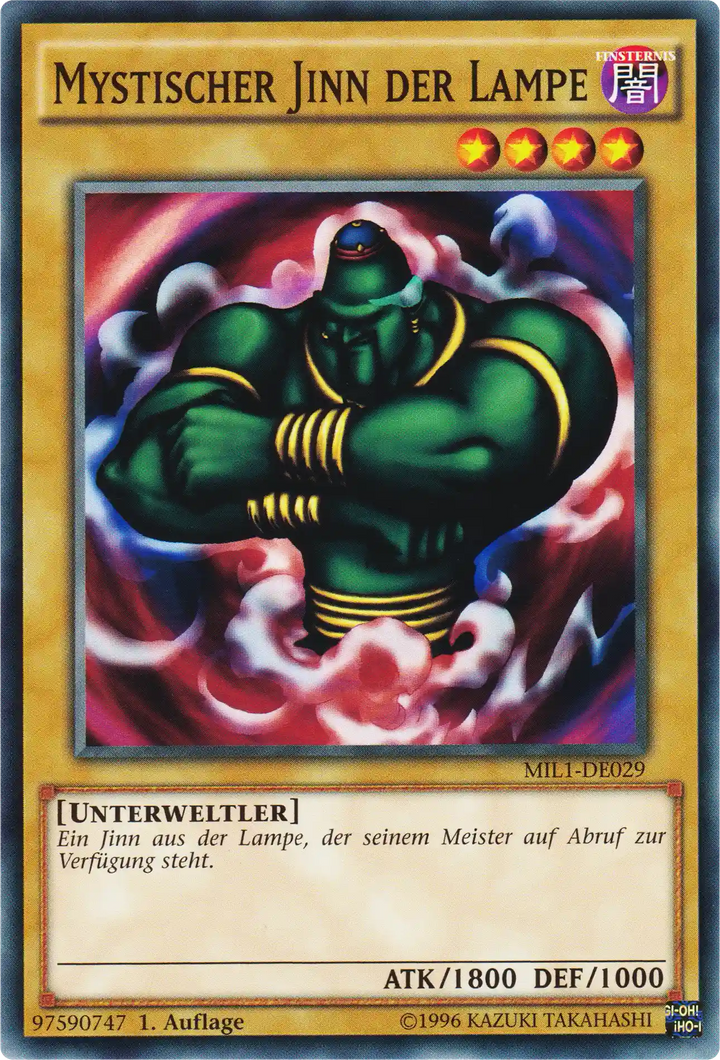 Mystischer Jinn der Lampe Yu-Gi-Oh! Karte MIL1-DE029 Common