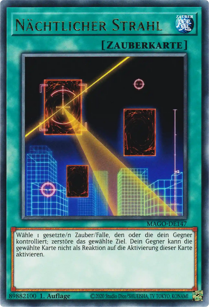 Nächtlicher Strahl Yu-Gi-Oh! Karte MAGO-DE147 Rare