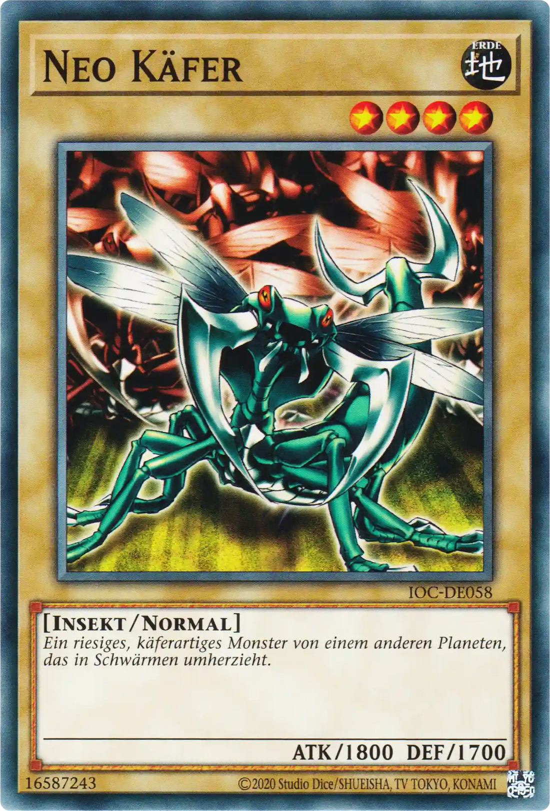 Neo Käfer Yu-Gi-Oh! Karte IOC-DE058 Common