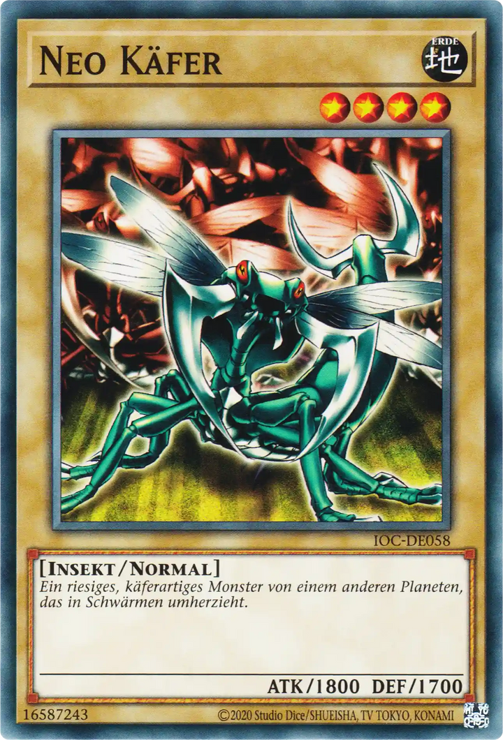 Neo Käfer Yu-Gi-Oh! Karte IOC-DE058 Common