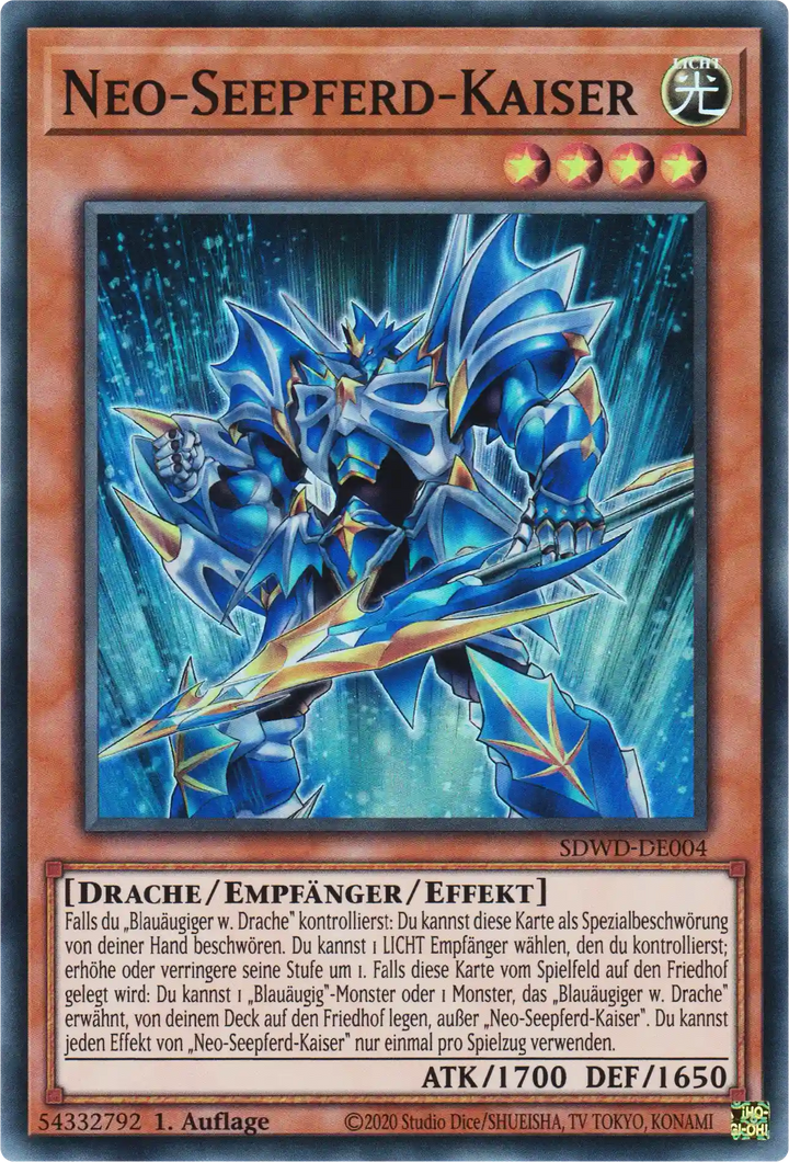 Neo-Seepferd-Kaiser Yu-Gi-Oh! Karte SDWD-DE004 Super Rare