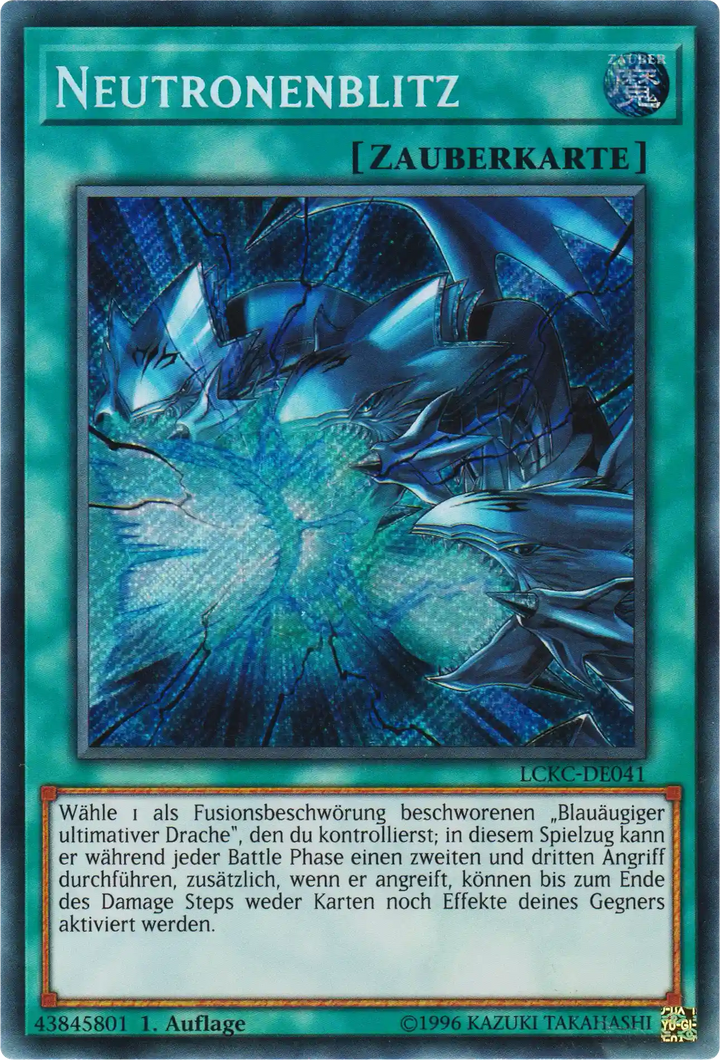 Neutronenblitz Yu-Gi-Oh! Karte LCKC-DE041 Secret Rare