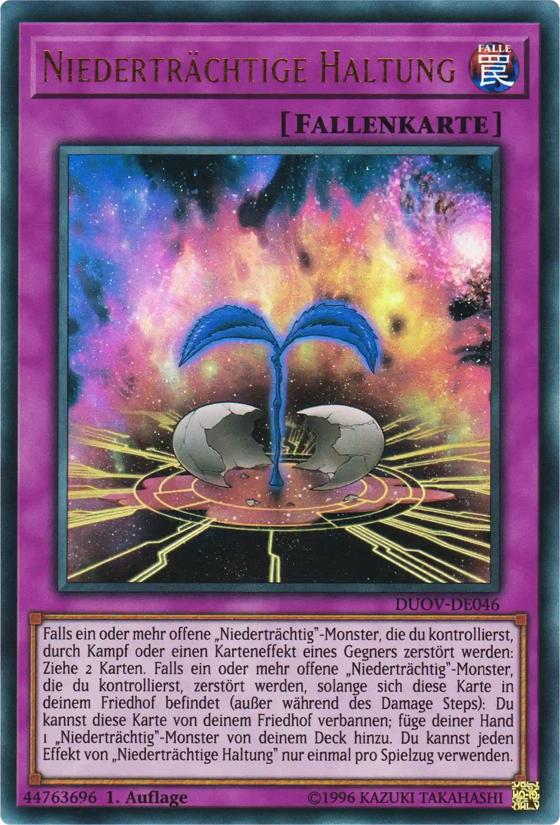 Niederträchtige Haltung Yu-Gi-Oh! Karte DUOV-DE046 Ultra Rare