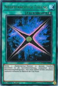 Niederträchtige Teilung Yu-Gi-Oh! Karte DUOV-DE044 Ultra Rare