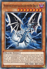 Niederträchtiger blauäugiger weißer Drache Yu-Gi-Oh! Karte LDS2-DE005 Common