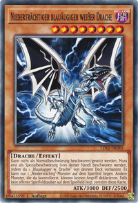 Niederträchtiger blauäugiger weißer Drache Yu-Gi-Oh! Karte LDS2-DE005 Common