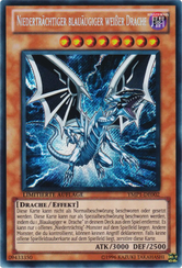 Niederträchtiger blauäugiger weißer Drache Yu-Gi-Oh! Karte YMP1-DE002 Secret Rare