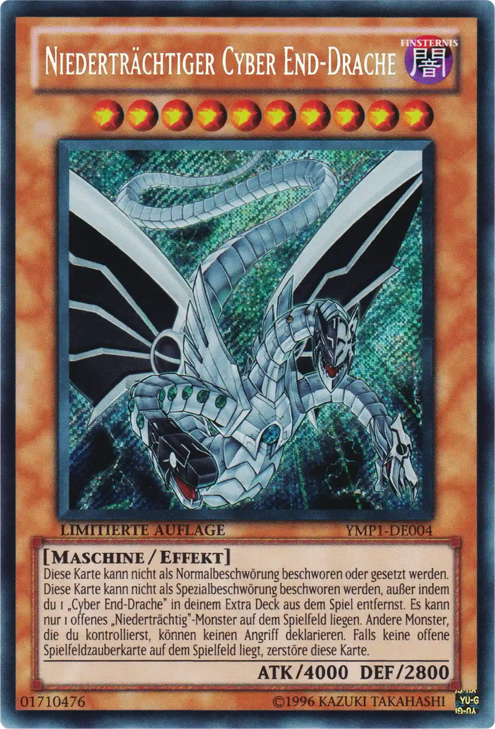Niederträchtiger Cyber End-Drache Yu-Gi-Oh! Karte YMP1-DE004 Secret Rare