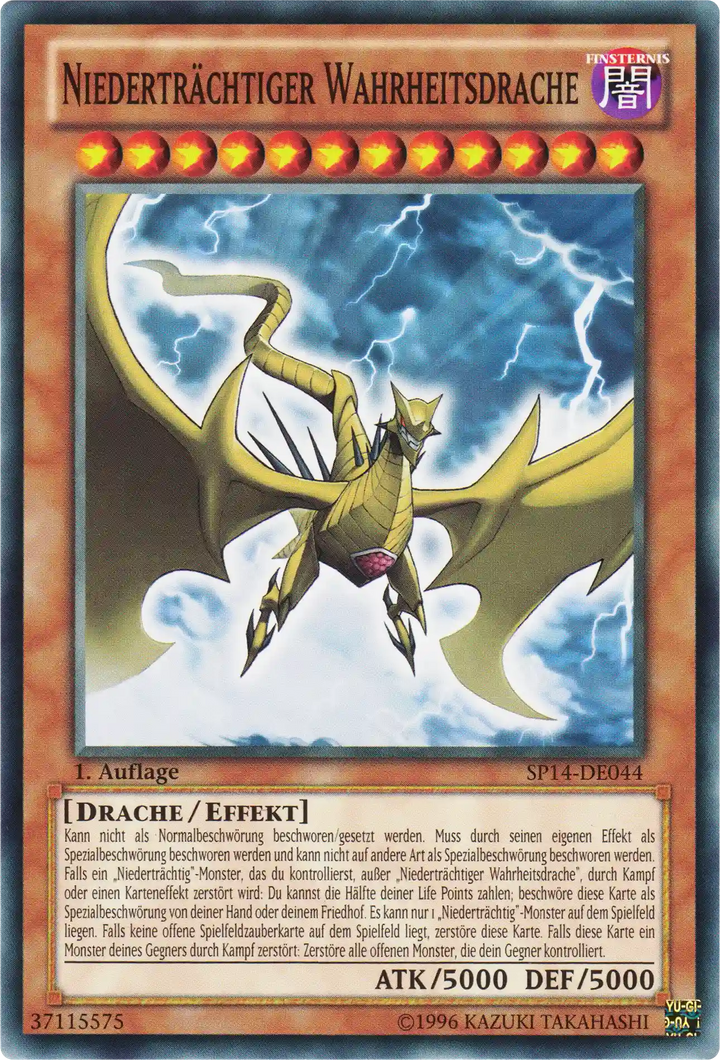 Niederträchtiger Wahrheitsdrache Yu-Gi-Oh! Karte SP14-DE044 Common