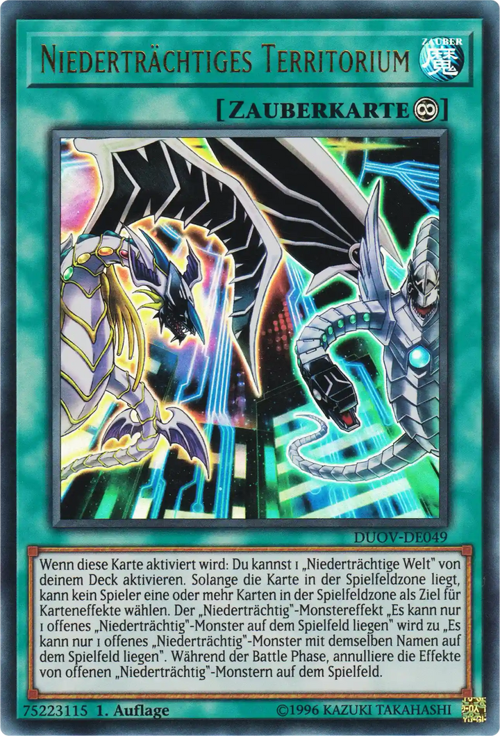 Niederträchtiges Territorium Yu-Gi-Oh! Karte DUOV-DE049 Ultra Rare