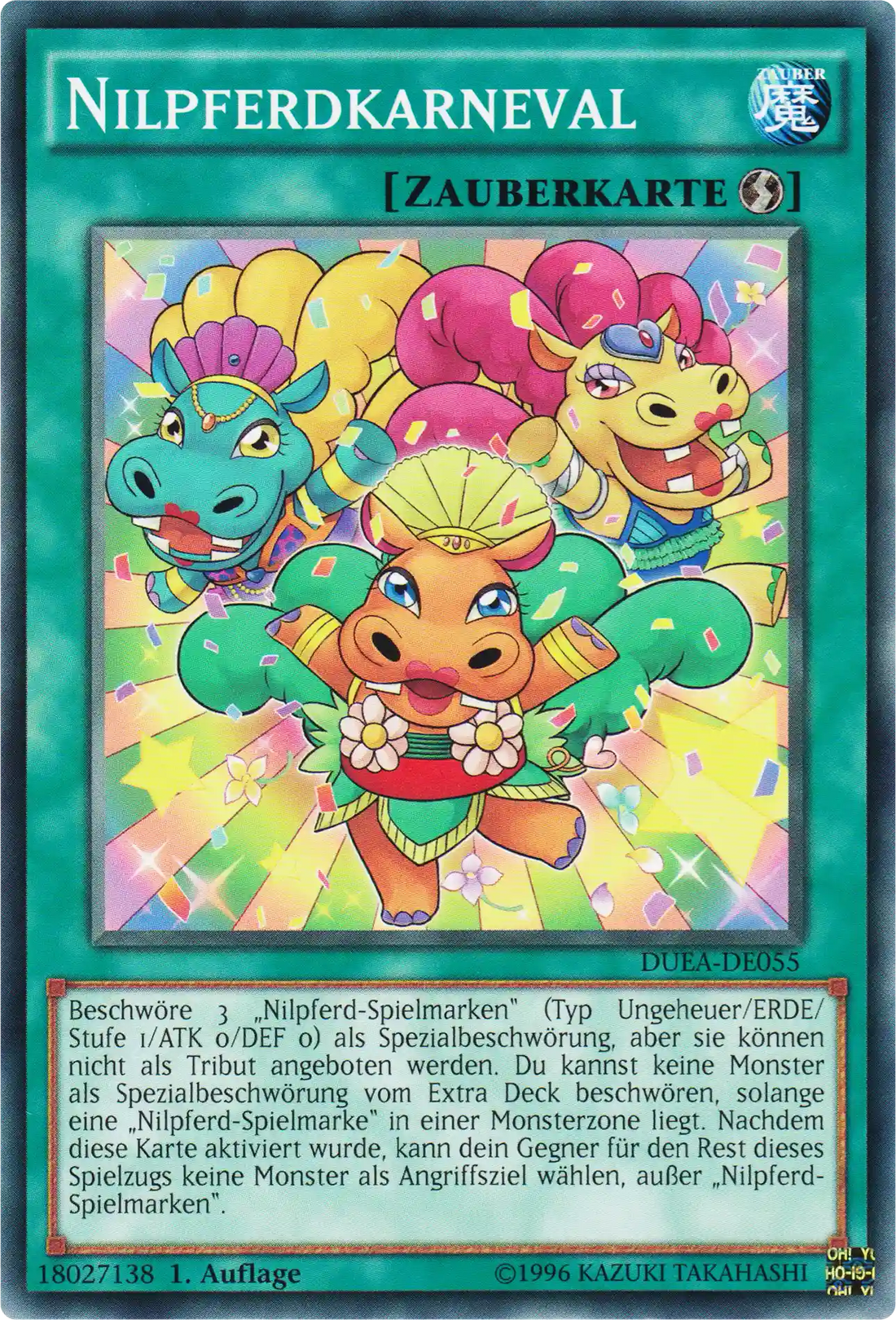 Nilpferdkarneval Yu-Gi-Oh! Karte DUEA-DE055 Common