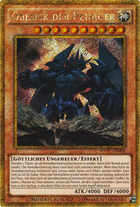 Obelisk der Peiniger Yu-Gi-Oh! Karte MVPC-DE001 Gold Secret Rare