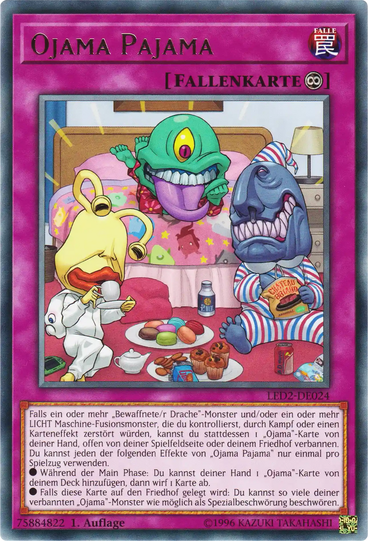 Ojama Pajama Yu-Gi-Oh! Karte LED2-DE024 Rare