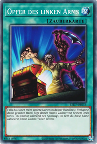Opfer des linken Arms Yu-Gi-Oh! Karte LED7-DE013 Common