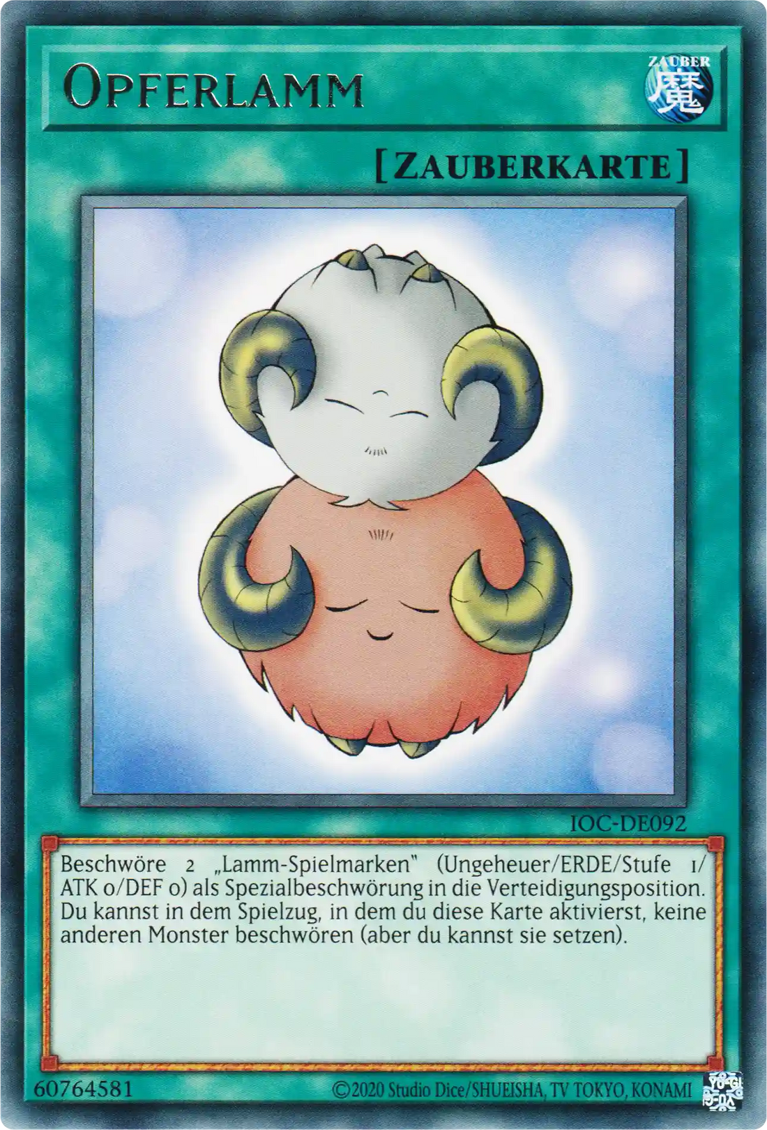 Opferlamm Yu-Gi-Oh! Karte IOC-DE092 Rare