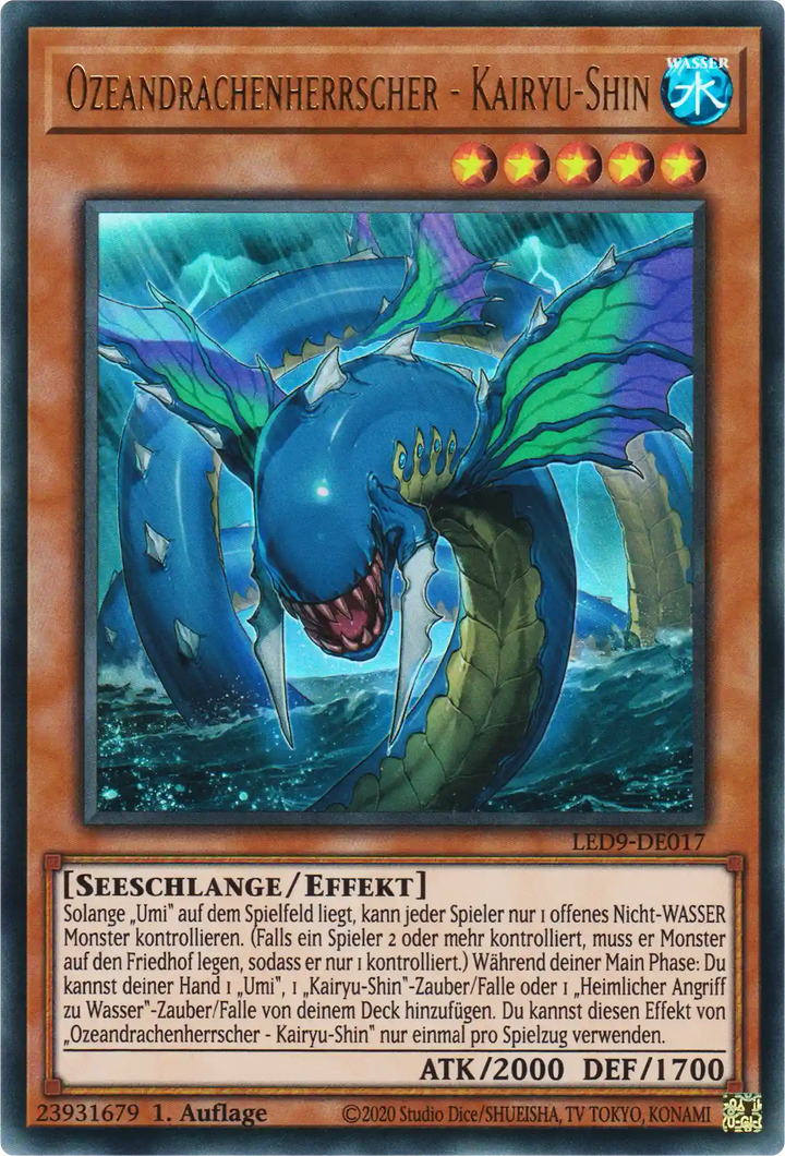Ozeandrachenherrscher - Kairyu-Shin Yu-Gi-Oh! Karte LED9-DE017 Ultra Rare