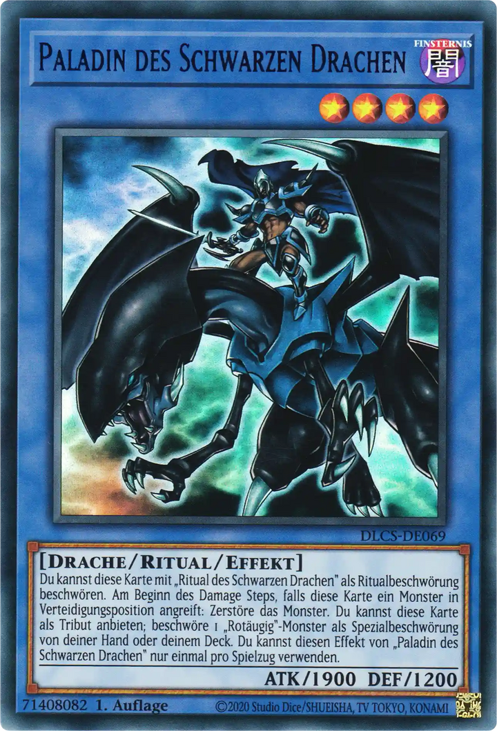 Paladin des Schwarzen Drachen Yu-Gi-Oh! Karte DLCS-DE069 Blue Ultra Rare