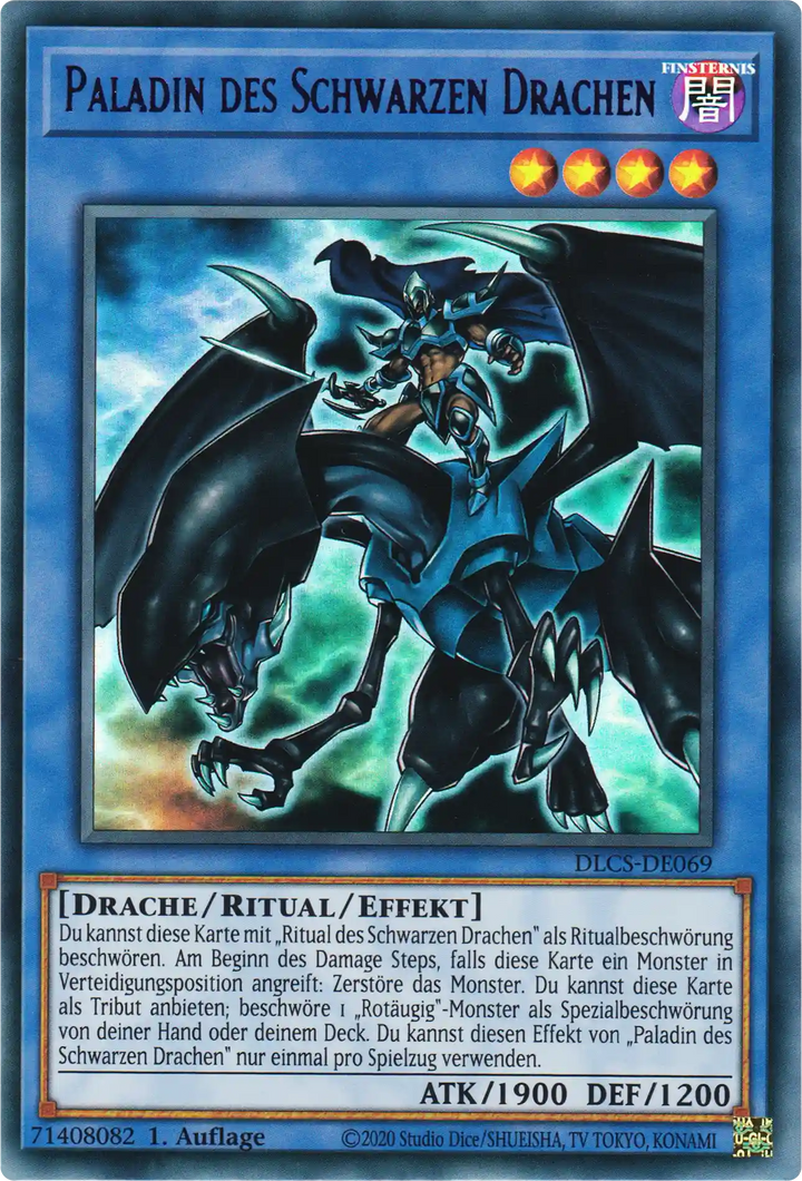 Paladin des Schwarzen Drachen Yu-Gi-Oh! Karte DLCS-DE069 Purple Ultra Rare