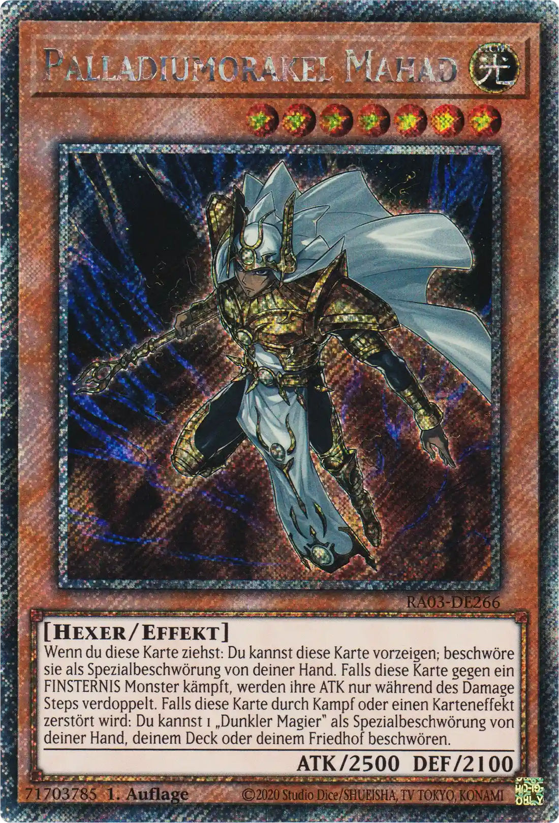 Palladiumorakel Mahad Yu-Gi-Oh! Karte RA03-DE266 Platinum Secret Rare