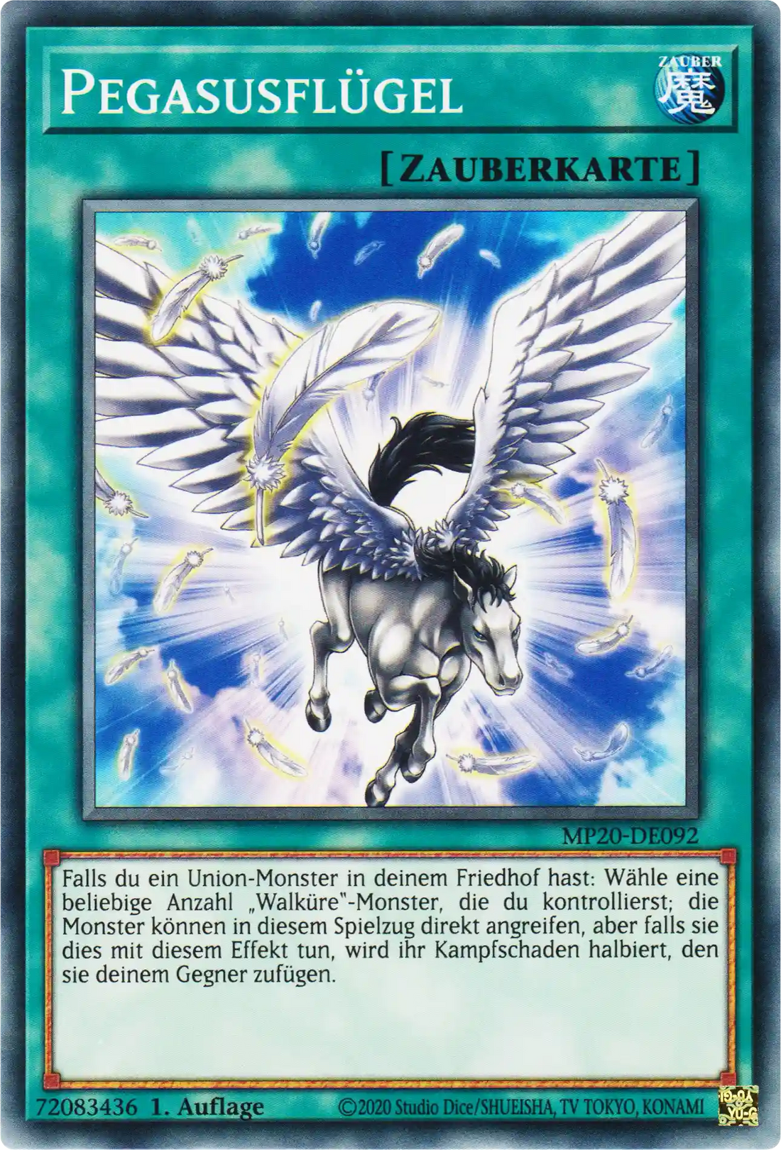Pegasusflügel Yu-Gi-Oh! Karte MP20-DE092 Common