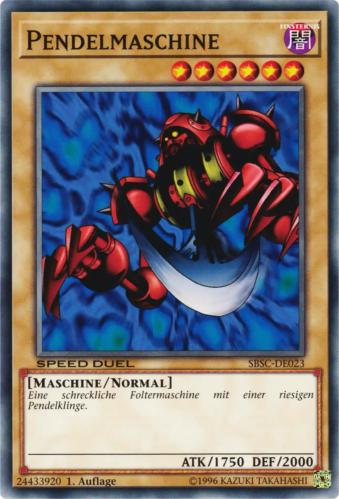 Pendelmaschine Yu-Gi-Oh! Karte SBSC-DE023 Common