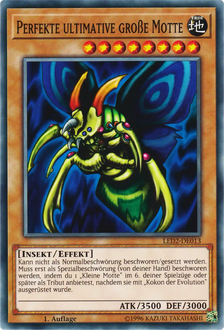 Perfekte ultimative große Motte Yu-Gi-Oh! Karte LED2-DE013 Common