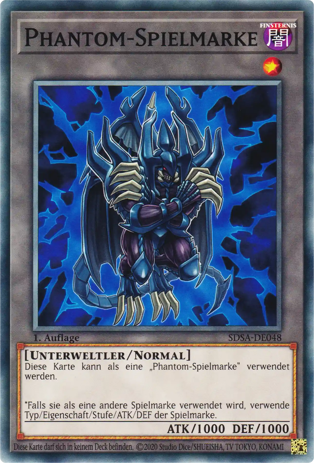 Phantom-Spielmarke Yu-Gi-Oh! Karte SDSA-DE048 Common