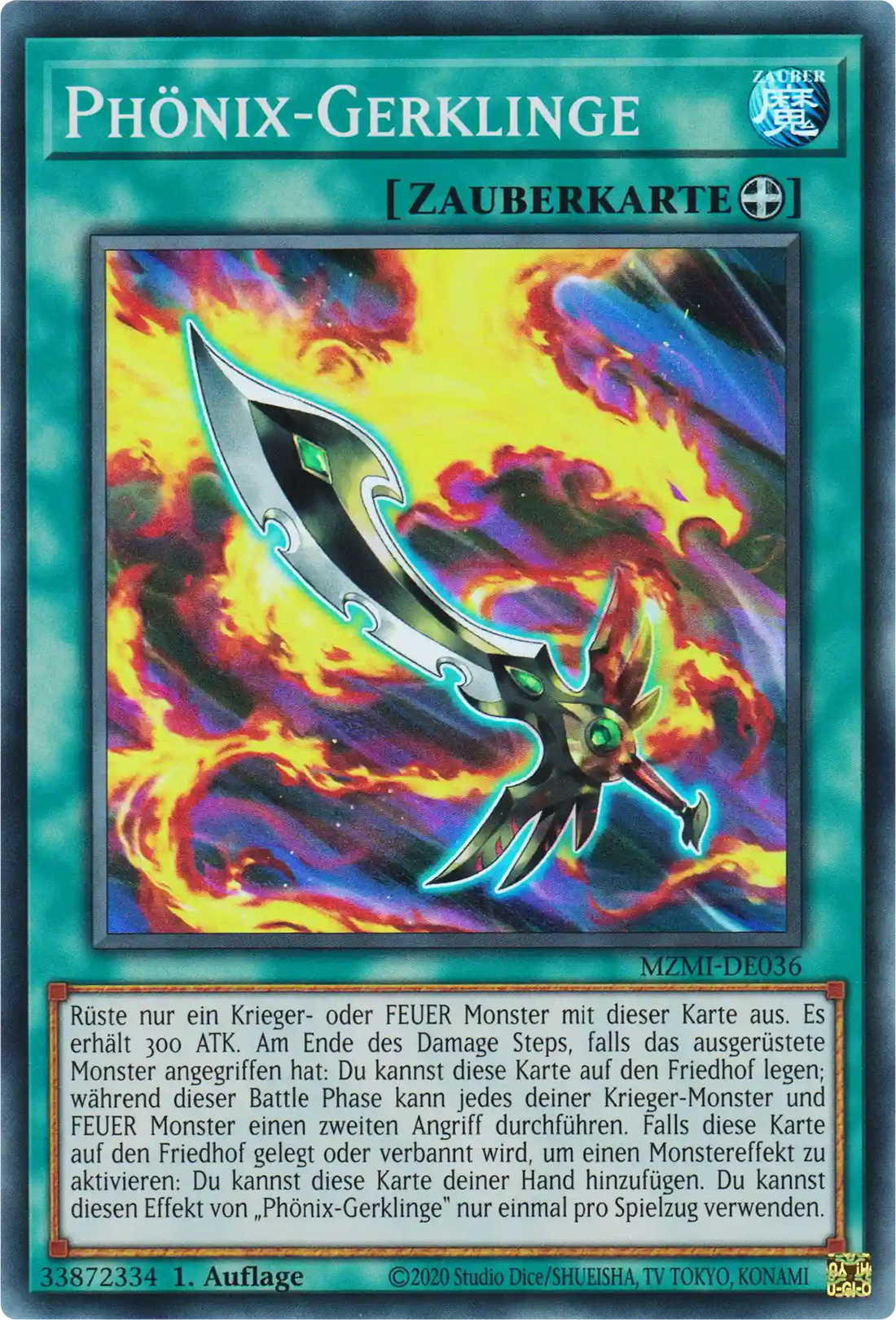 Phönix-Gerklinge Yu-Gi-Oh! Karte MZMI-DE036 Super Rare