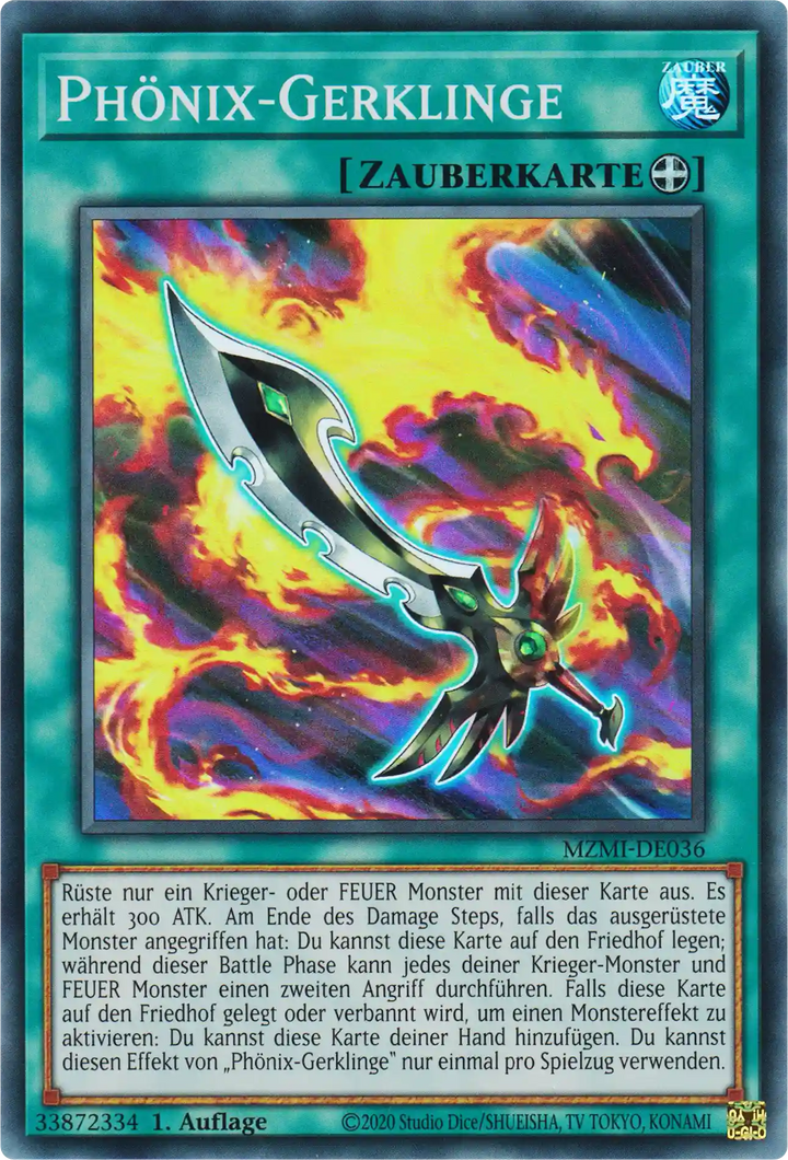 Phönix-Gerklinge Yu-Gi-Oh! Karte MZMI-DE036 Super Rare