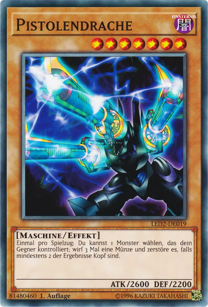 Pistolendrache Yu-Gi-Oh! Karte LED2-DE019 Common