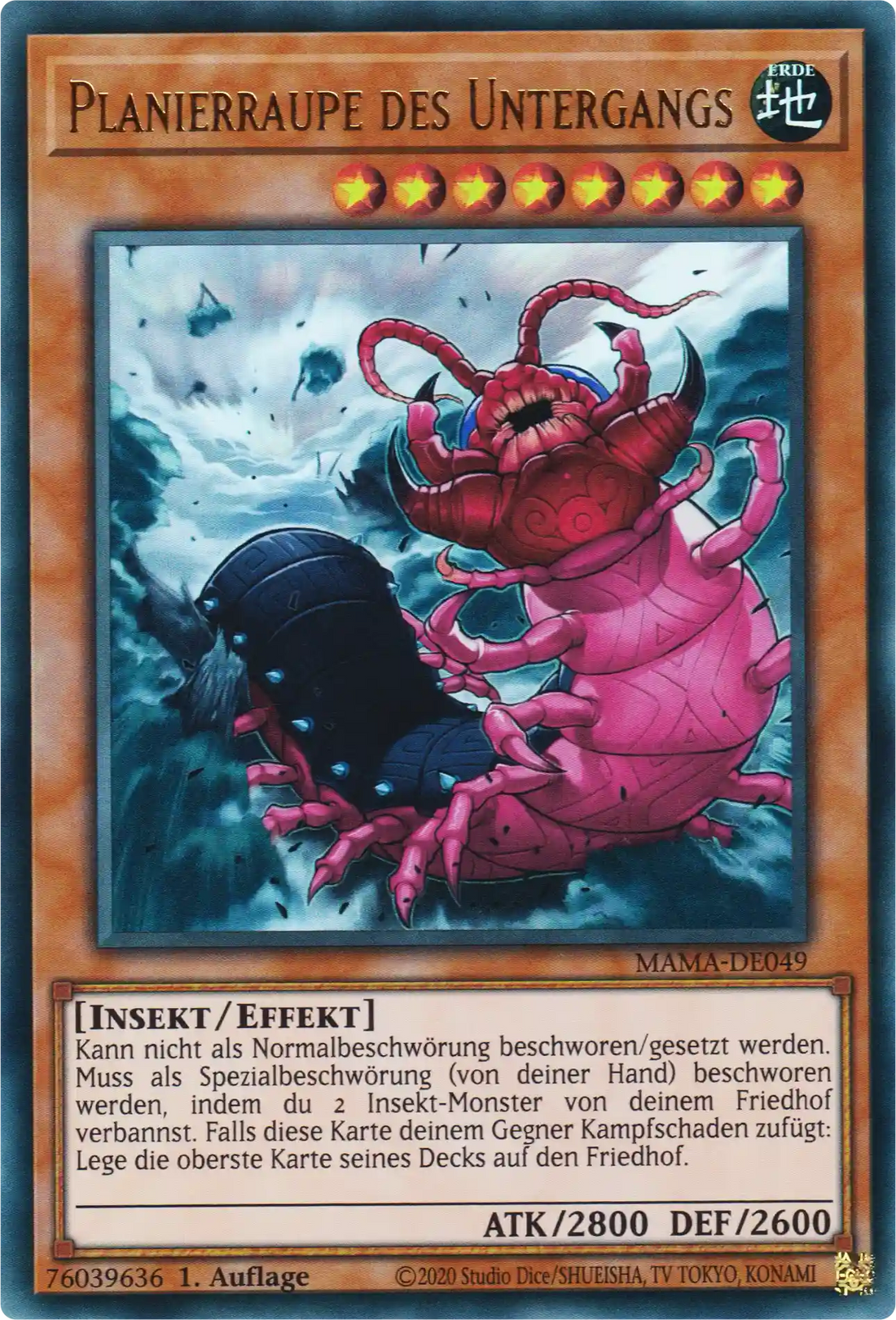 Planierraupe des Untergangs Yu-Gi-Oh! Karte MAMA-DE049 Ultra Rare
